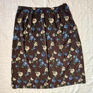 Vintage Notations Woman Floral Midi Skirt – Size 24W (3X)